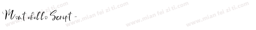 Montebello Script字体转换